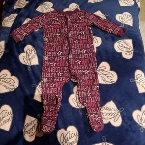 George Kids Footie - Burgundy and White